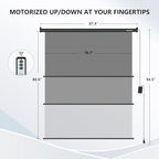 78.7" x 86.6" Motorized Pull Down Grey Screen, Wall Mount, alternate view 2