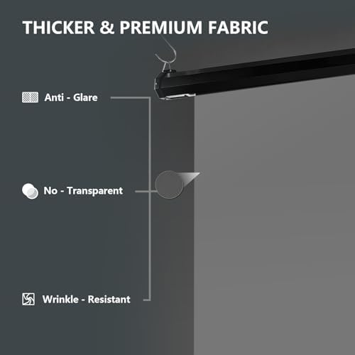 78.7" x 86.6" Motorized Pull Down Grey Screen, Wall Mount, alternate view 4