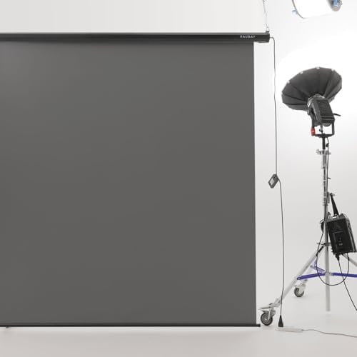78.7" x 86.6" Motorized Pull Down Grey Screen, Wall Mount, alternate view 5