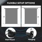 78.7" x 86.6" Motorized Pull Down Grey Screen, Wall Mount, alternate view 6