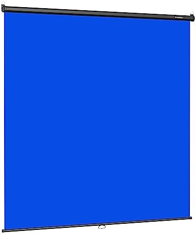 78.7 x 86.6in Retractable Pull Down Blue Screen Chroma Key Backdrop
