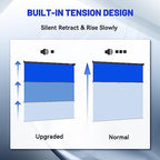 78.7 x 86.6in Retractable Pull Down Blue Screen Chroma Key Backdrop, alternate view 3