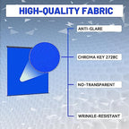 78.7 x 86.6in Retractable Pull Down Blue Screen Chroma Key Backdrop, alternate view 4