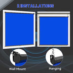 78.7 x 86.6in Retractable Pull Down Blue Screen Chroma Key Backdrop, alternate view 5