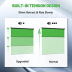 78.7 x 86.6in Retractable Pull Down Green Screen Chroma Key Backdrop, alternate view 3