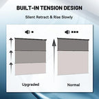 78.7 x 86.6in Retractable Pull Down Wall-Mount Gray Screen Backdrop, alternate view 3