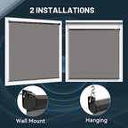 78.7 x 86.6in Retractable Pull Down Wall-Mount Gray Screen Backdrop, alternate view 5