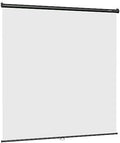 78.7 x 86.6in Retractable Pull Down Wall-Mount White Screen Backdrop