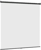 78.7 x 86.6in Retractable Pull Down Wall-Mount White Screen Backdrop