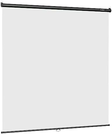 78.7 x 86.6in Retractable Pull Down Wall-Mount White Screen Backdrop