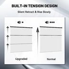 78.7 x 86.6in Retractable Pull Down Wall-Mount White Screen Backdrop, alternate view 3