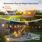 78(72+6) FT Solar String Lights Waterproof with Remote USB, 24+2 LED, alternate view 2