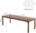 78.74 Inch Rectangular Conference Table, 6.5FT Meeting Table, alternate view 2