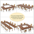 78.74 Inch Rectangular Conference Table, 6.5FT Meeting Table, alternate view 6