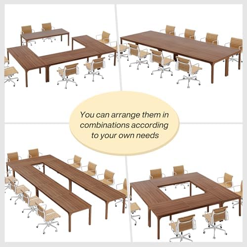 78.74 Inch Rectangular Conference Table, 6.5FT Meeting Table, alternate view 6