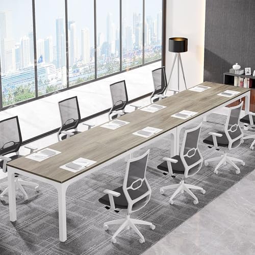 78.74 Inch Rectangular Conference Table, 6.5FT Meeting Table Oak, alternate view 5