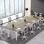 78.74 Inch Rectangular Conference Table, 6.5FT Meeting Table Oak, alternate view 6