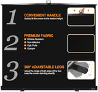 78.7x90in Collapsible Black Backdrop Screen Portable Retractable, alternate view 3