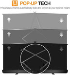 78.7x90in Collapsible Black Backdrop Screen Portable Retractable, alternate view 4