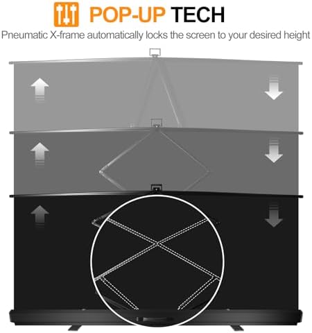 78.7x90in Collapsible Black Backdrop Screen Portable Retractable, alternate view 4