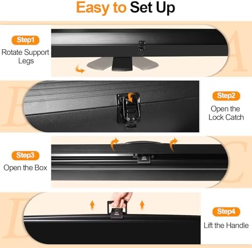 78.7x90in Collapsible Black Backdrop Screen Portable Retractable, alternate view 6