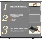 78.7x90in Collapsible Grey Backdrop Screen Portable Retractable, alternate view 3