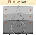 78.7x90in Collapsible Grey Backdrop Screen Portable Retractable, alternate view 4