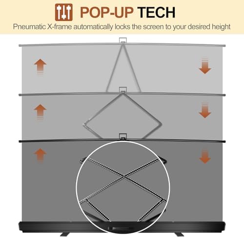 78.7x90in Collapsible Grey Backdrop Screen Portable Retractable, alternate view 4