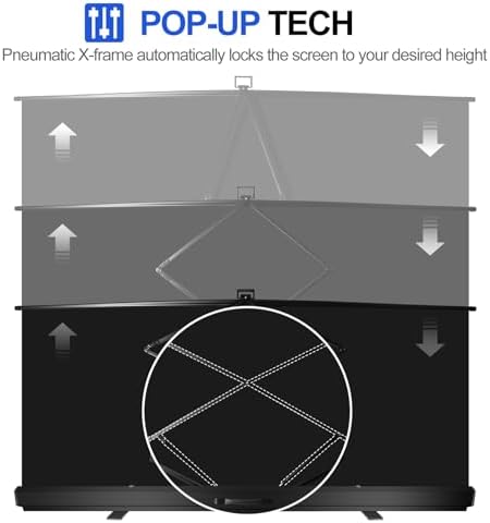 78.7x90in Collapsible White Backdrop Screen Portable Retractable, alternate view 4