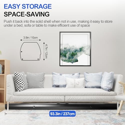78.7x90in Collapsible White Backdrop Screen Portable Retractable, alternate view 5
