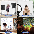 78.7x90in Collapsible White Backdrop Screen Portable Retractable, alternate view 7