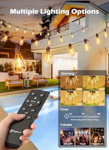 78FT Solar String Lights Outdoor, 35+1 Shatterproof LED Bulbs, alternate view 2