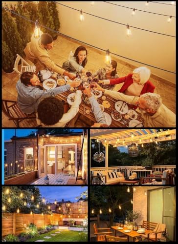 78FT Solar String Lights Outdoor, 35+1 Shatterproof LED Bulbs, alternate view 7