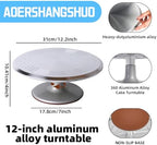 78PCS Cake Supplie With 12Inch Aluminum Alloy Rotating Cake Stand Turntable, alternate view 2