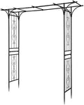 7FT Black Metal Garden Arch Arbor Trellis