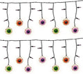 7FT Halloween Eyeball Curtain Lights, 25 LED Bulbs, Plug in in Multicolor Eyeball