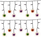7FT Halloween Eyeball Curtain Lights, 25 LED Bulbs, Plug in in Multicolor Eyeball