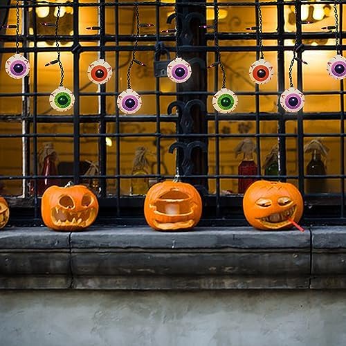 7FT Halloween Eyeball Curtain Lights, 25 LED Bulbs, Plug in in Multicolor Eyeball, alternate view 4