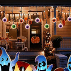 7FT Halloween Eyeball Curtain Lights, 25 LED Bulbs, Plug in in Multicolor Eyeball, alternate view 6