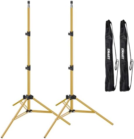 7Ft Light Stand for Photography, Speedlight, Softbox 2 Pack-Gold