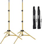 7Ft Light Stand for Photography, Speedlight, Softbox 2 Pack-Gold
