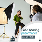7Ft Light Stand for Photography, Speedlight, Softbox 2 Pack-Gold, alternate view 6