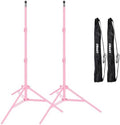 7Ft Light Stand for Photography, Speedlight, Softbox 2 Pack-Pink