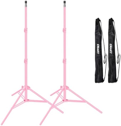 7Ft Light Stand for Photography, Speedlight, Softbox 2 Pack-Pink