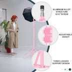 7Ft Light Stand for Photography, Speedlight, Softbox 2 Pack-Pink, alternate view 3
