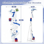 7FT Lighted Stacked Polar Bear Christmas Decor,120 LED Pre‐lit Polar Bear, alternate view 3