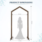 7FT Wooden Wedding Arch, A‐Shaped Wooden Arch Backdrop Stand, for Ceremony, Wedding, Party, Garden, Beach Decor, alternate