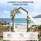7FT Wooden Wedding Arch, A‐Shaped Wooden Arch Backdrop Stand, for Ceremony, Wedding, Party, Garden, Beach Decor, alternate