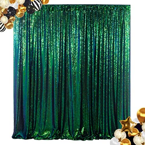 7FTx7FT Iridescent Green Sequin Backdrop, alternate view 2