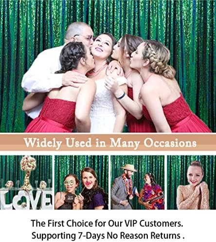 7FTx7FT Iridescent Green Sequin Backdrop, alternate view 5